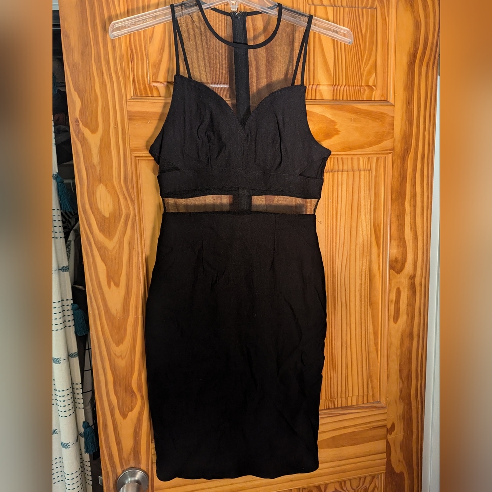 Black Dresh with Mesh Detail